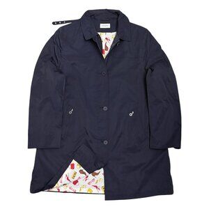 IRVING SAMUEL Luxury Designer Long Business Casual Blue Jacket Coat Womens 2XL